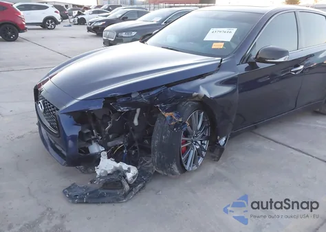 2021 Infiniti Q50 Red Sport 400 z USA, uszkodzony, nr VIN JN1FV7DP5MM850445